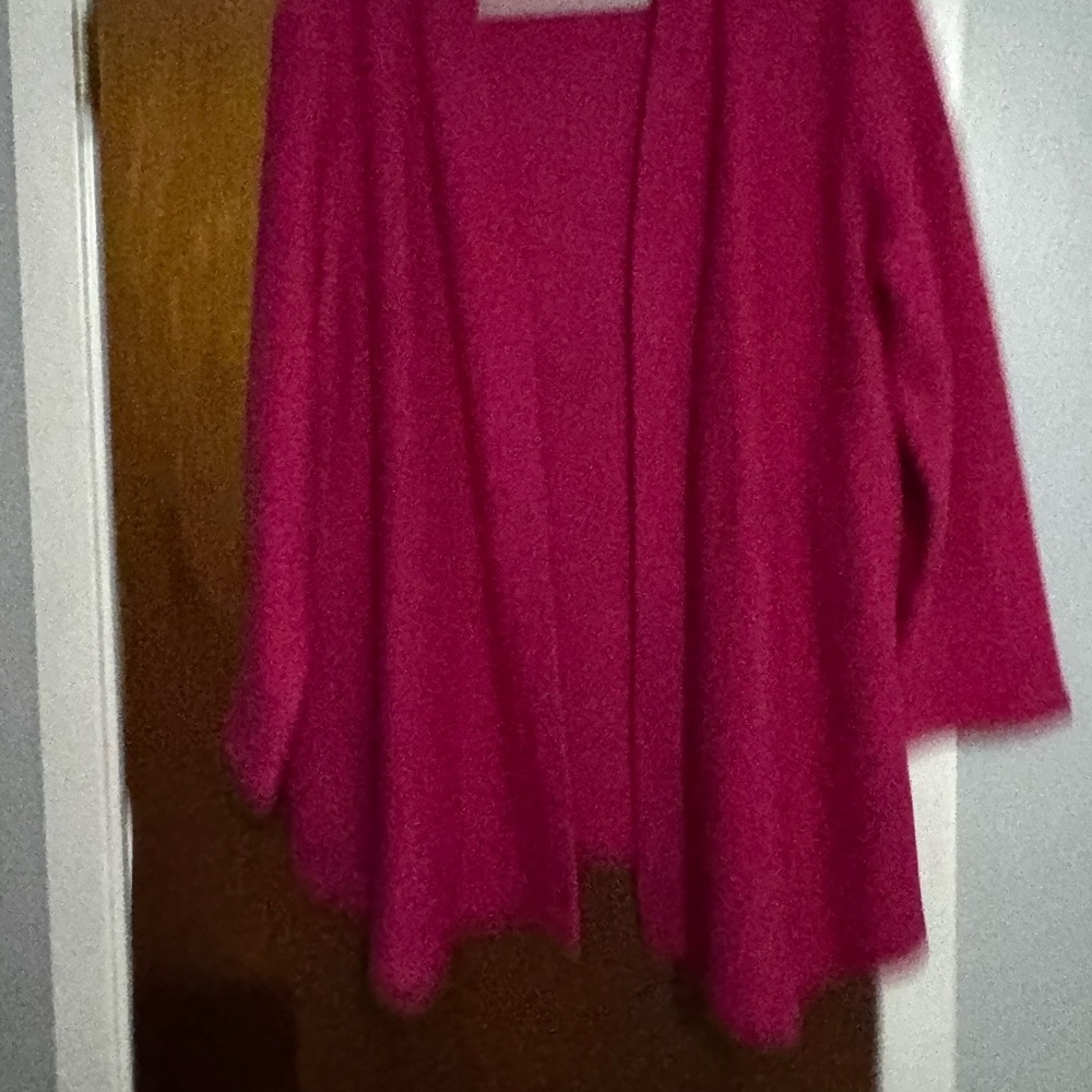 Kasper Vibrant Pink Open Cardigan